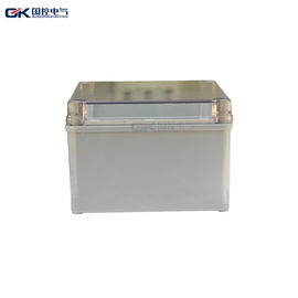 China Small Grey Plastic Junction Box Screws Communication Usage With Transparent Cover supplier