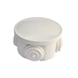 China Outdoor Circle Round Type White Plastic Junction Box / Round Plastic Electrical Box supplier