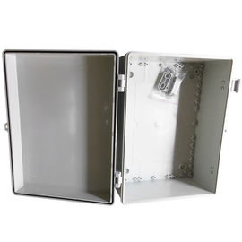 China Grey White Waterproof Terminal Junction Box / Hinged Plastic Electrical Enclosures supplier