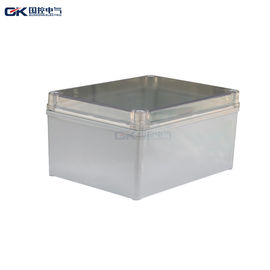 Small Grey Plastic Junction Box Screws Communication Usage With Transparent Cover supplier